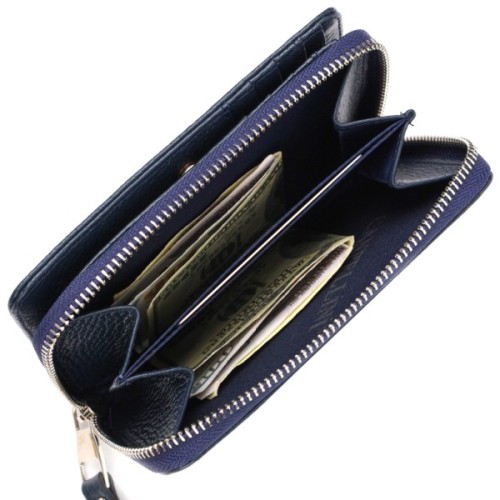 Портмоне Canpellini З натуральної шкіри Синє (21715)