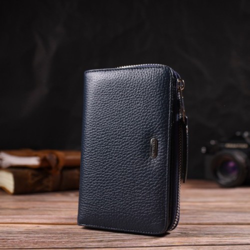 Портмоне Canpellini З натуральної шкіри Синє (21715)