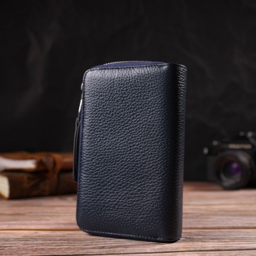 Портмоне Canpellini З натуральної шкіри Синє (21715)