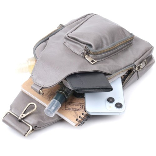 Сумка Vintage З екошкіри Сіра (22777)