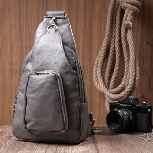 Сумка Vintage З екошкіри Сіра (22777)