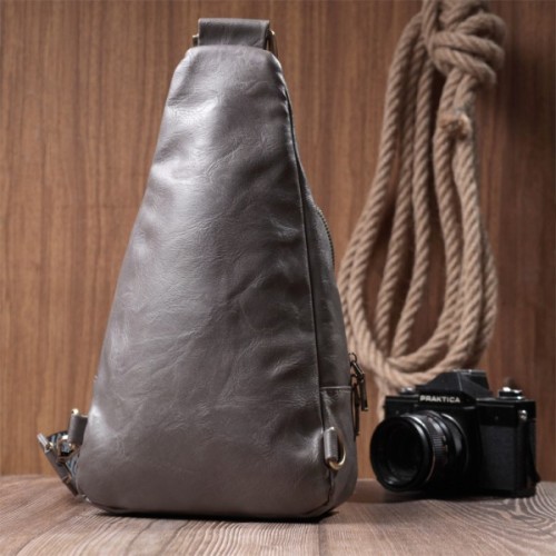 Сумка Vintage З екошкіри Сіра (22777)