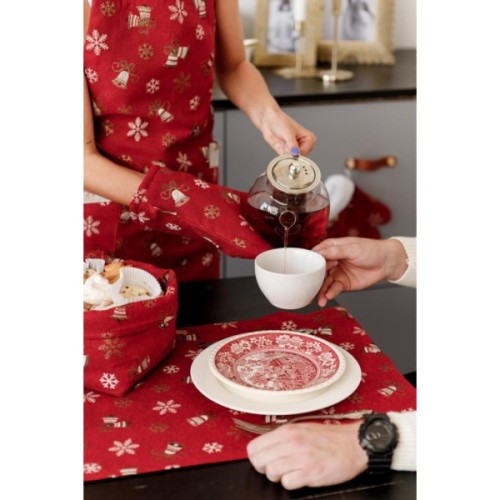 Кухонна прихватка Прованс Рукавиця Дзвіночки на червоному (036846)