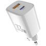 Зарядний пристрій Sigma 1xUSB-C PD33W + 1xUSB QC3.0 GaN X-power PS33-01 white (4827798527719)