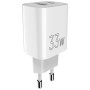 Зарядний пристрій Sigma 1xUSB-C PD33W + 1xUSB QC3.0 GaN X-power PS33-01 white (4827798527719)