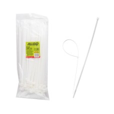 Стяжка Alloid 7.6х300мм, пластик, 100шт./уп., білий (PC-76300W)