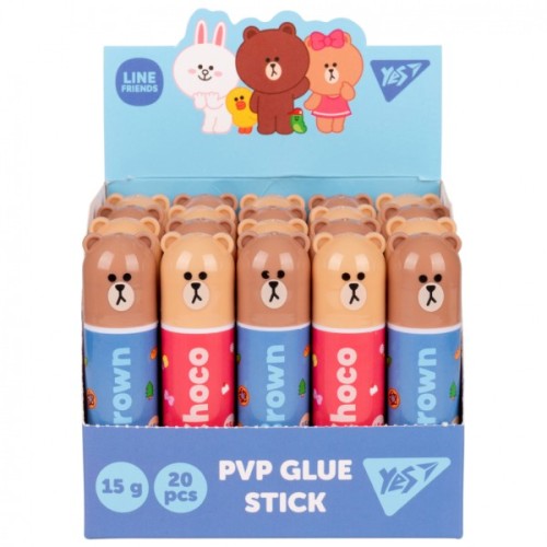Клей Yes олівець PVP Line Friends 15г (320291)