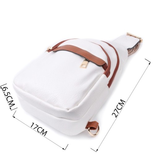 Сумка Vintage Жіноча через плече з отвором для навушників із екошкіри Біла (22785)