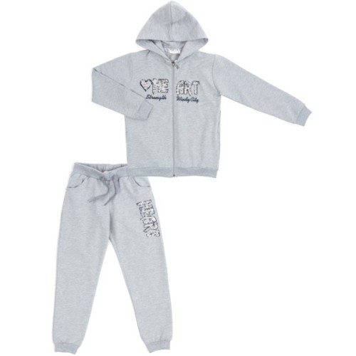 Спортивний костюм дитячий Breeze з пайетками (14631-140G-gray)