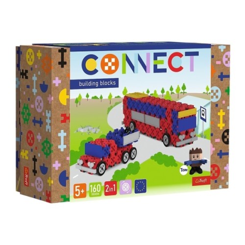 Конструктор Trefl Connect 2 в 1, 160 деталей (5900511619737)