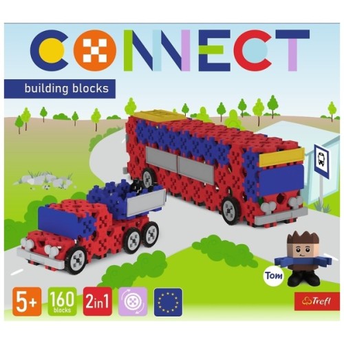 Конструктор Trefl Connect 2 в 1, 160 деталей (5900511619737)