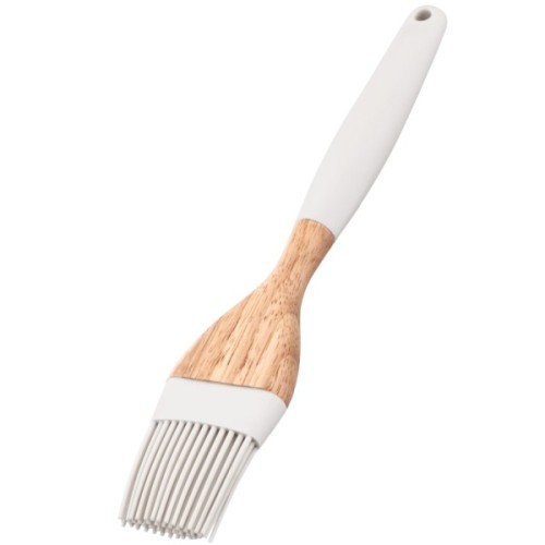 Пензлик кулінарний ARDESTO Tasty Baking, 22.3см, силікон, дерево, сірий світлий (AR1561G)