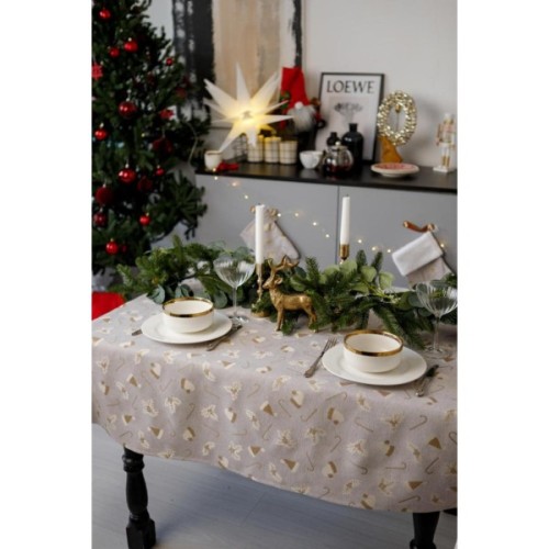 Скатертина Прованс Шапочки на бежевому 136х136 см (036549)