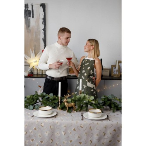 Скатертина Прованс Шапочки на бежевому 136х136 см (036549)