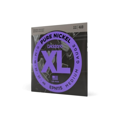 Струни для гітари D'Addario XL Pure Nickel Blues / Jazz Rock (11-48) (EPN115)
