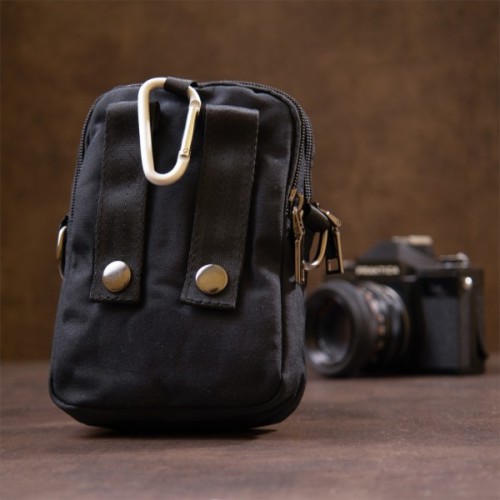 Сумка Vintage На пояс нейлон Чорна (20645)