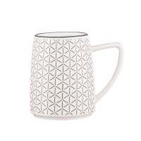 Чашка Ardesto Lamberto, 360мл, порцеляна, біло-сірий (AR3052)