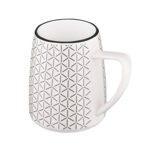 Чашка Ardesto Lamberto, 360мл, порцеляна, біло-сірий (AR3052)