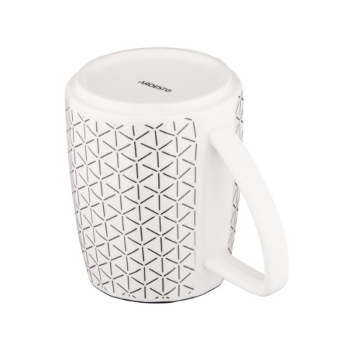 Чашка Ardesto Lamberto, 360мл, порцеляна, біло-сірий (AR3052)