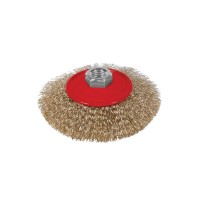 Щітка для електроінструменту Sigma дротяна конусоподібна 115мм М14x2мм латунированная 9016111 (9016111)