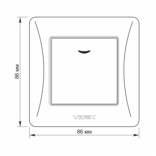 Вимикач Videx BINERA 1кл з підсвічуванням білий (VF-BNSW1L-W)