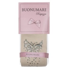 Колготки дитячі BNM з метеликами зі стразами (M0C0302-1172-9G-beige)