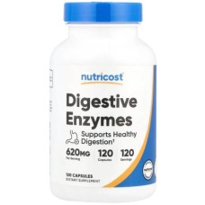 Вітамінно-мінеральний комплекс Nutricost Травні ферменти, 620 мг, Digestive Enzymes, 120 капсул (NCS57075) Вітамінно-мінеральний комплекс Nutricost Травні ферменти, 620 мг, Digestive Enzymes, 120 капсул (NCS57075)