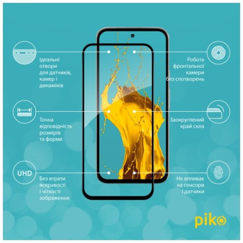 Скло захисне Piko Full Glue ESD Google Pixel 8a Black (1283126625350)