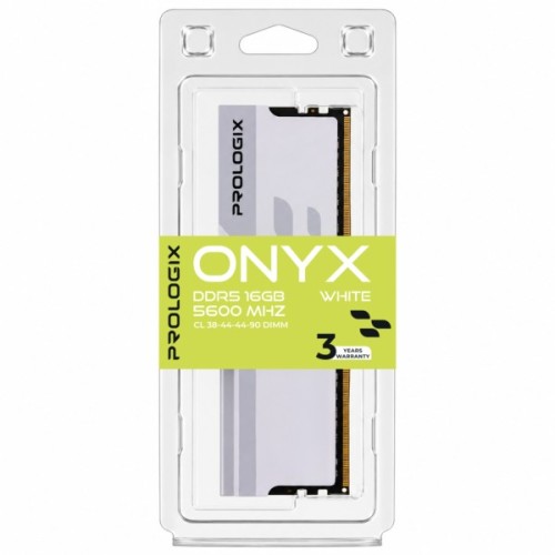 Модуль пам'яті для комп'ютера DDR5 16GB 5600 MHz Onyx White Prologix (PRO16GB5600YW5)