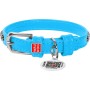 Нашийник для тварин WAUDOG Glamour з QR-паспортом "Стрази" XS Ш 9 мм блакитний (33062)