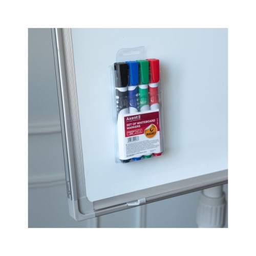 Маркер Axent набір для сухостираємих дошок Comfort Grip 2 мм круглих 4 шт (2552-40-A)