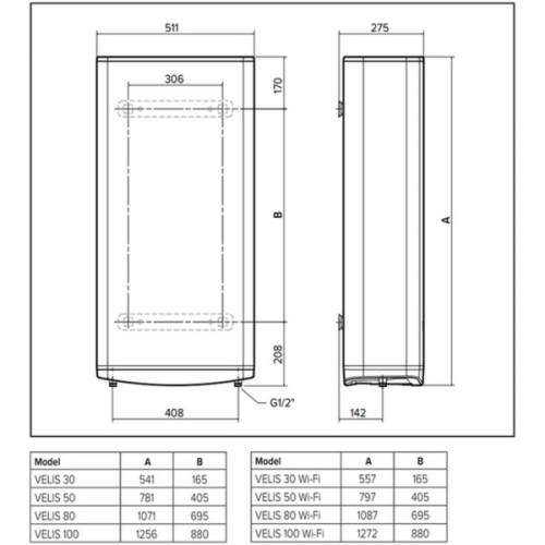 Бойлер Ariston VELIS PRO 80 EU (3626136)