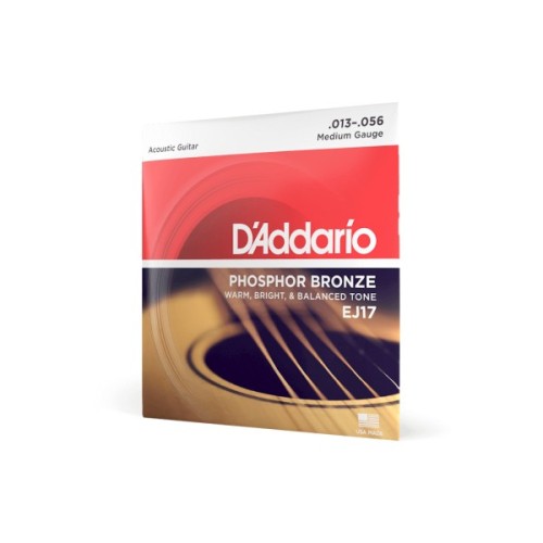 Струни для гітари D'Addario Phosphor Bronze Medium (13-56) (EJ17)