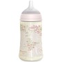 Пляшечка для годування Suavinex Poetry, 270 мл, фізіологічна соска середній потік, світло-рожева (308969)