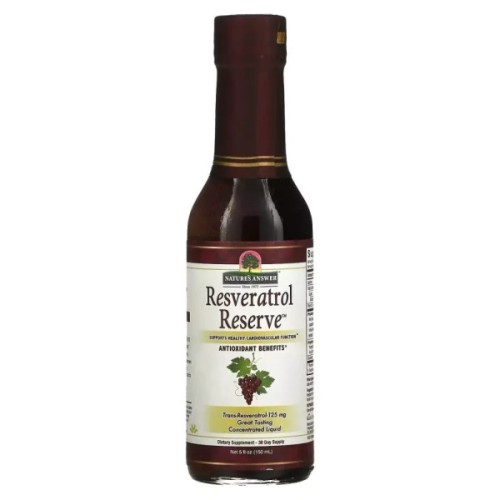 Антиоксидант Nature's Answer Ресвератрол, Resveratrol Reserve, 150 мл (NTA-26177)