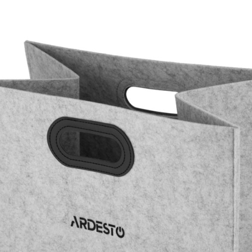 Кошик для білизни Ardesto Prestigio Сірий 68 л (ARHC2401FG)
