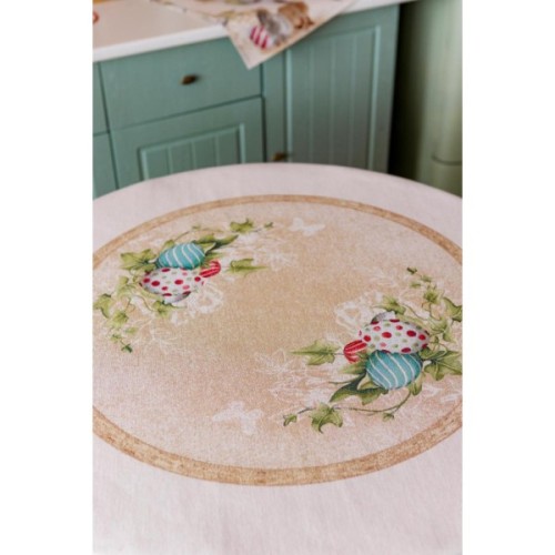 Скатертина Прованс гобеленова Великодня Веснянка D-136 см (034147)