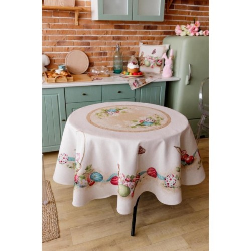 Скатертина Прованс гобеленова Великодня Веснянка D-136 см (034147)