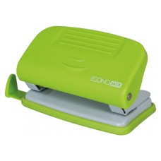 Діркопробивач Economix пластиковий з лінійкою, до 10 аркушів салатовий (E40133-13)