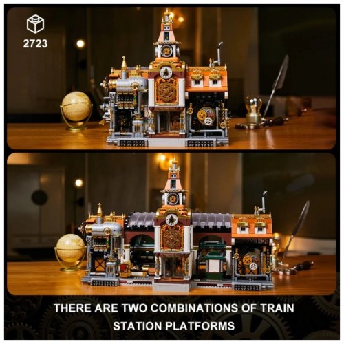 Конструктор Pantasy Original - Steampunk Залізнична станція в стилі стімпанк (85007)