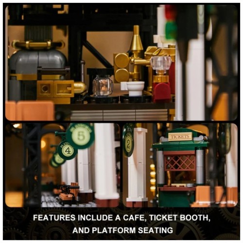 Конструктор Pantasy Original - Steampunk Залізнична станція в стилі стімпанк (85007)