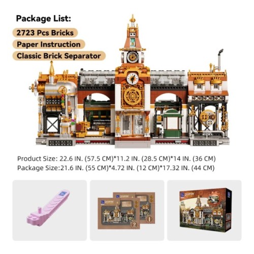 Конструктор Pantasy Original - Steampunk Залізнична станція в стилі стімпанк (85007)