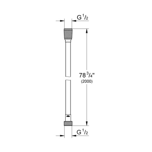 Шланг для душа Grohe VitalioFlex Silver TwistStop 2000 (27507001)