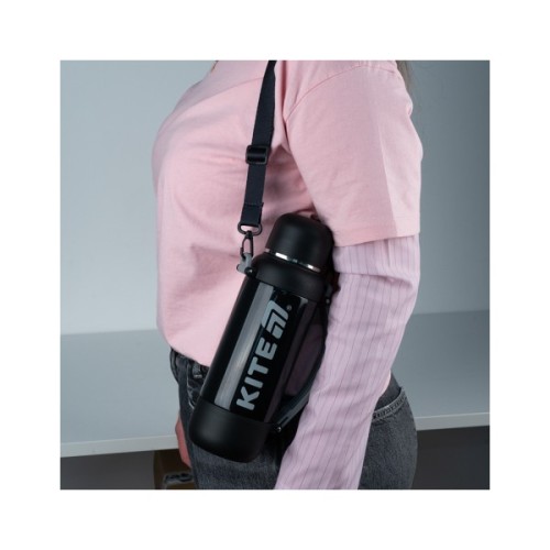 Термос Kite 1200 мл, чорний (K25-1225-1)