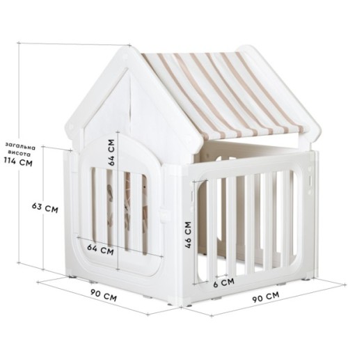 Ігровий будиночок Mealux LuluHouse манеж White (KD-C029 White)