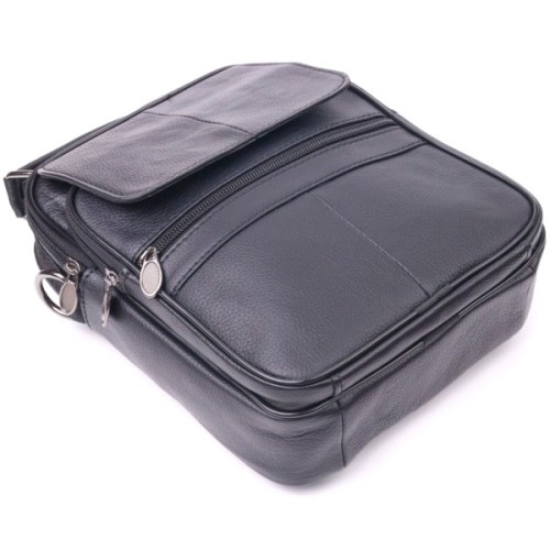 Сумка Vintage Чоловіча шкіряна Чорна (21396)