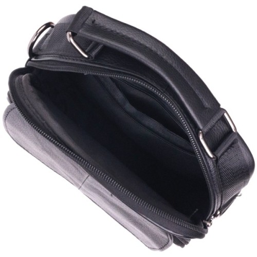 Сумка Vintage Чоловіча шкіряна Чорна (21396)