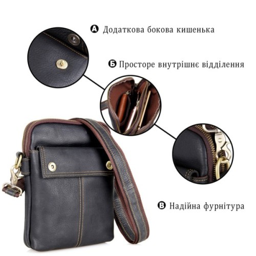 Сумка Vintage Чорна (14408)