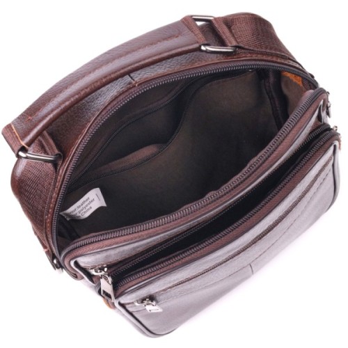 Сумка Vintage Чоловіча з ручкою шкіряна Коричнева (21276)