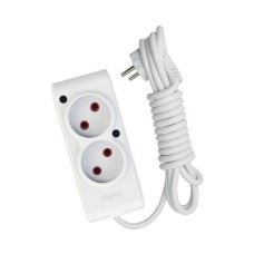 Мережевий подовжувач TECCO 1.5м 2 поста white (8681277843433)